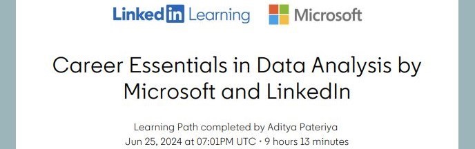 Career Essentials in Data Analysis by Microsoft & LinkedIn